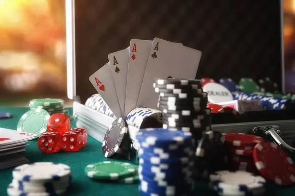 Mobile casino app with cashier and support screens